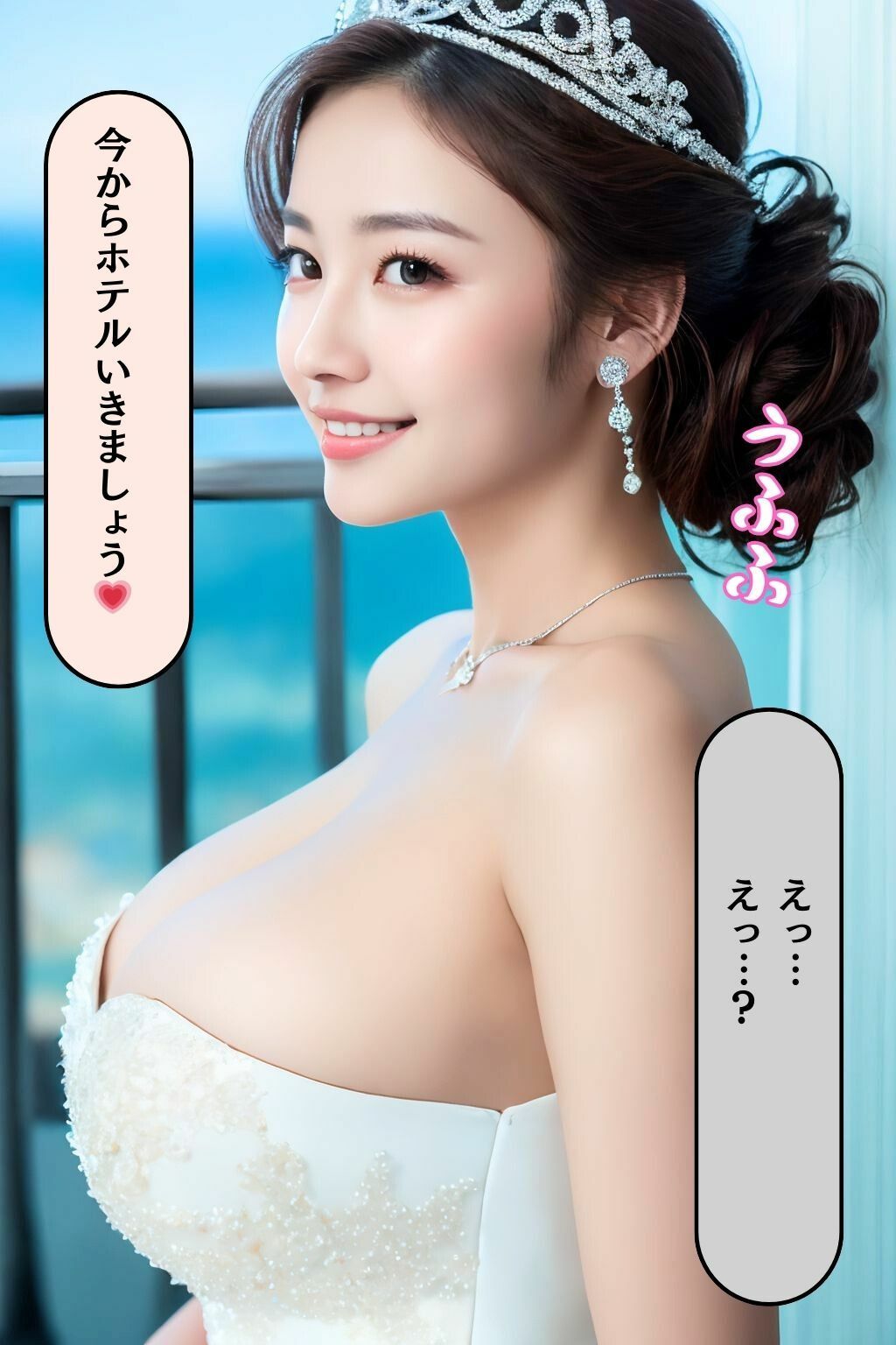 サンプル画像2:【総集編・セット作品】新婚1年目の花嫁は実は寝取られ願望あり。ウエディングフォント中のカメラマンに夢中 ＃2(巨乳美女) [d_412210]