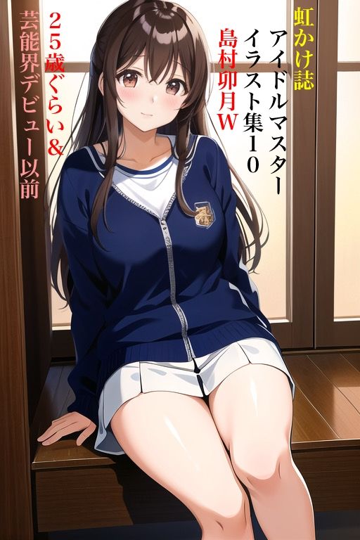 サンプル画像1:虹かけ誌 アイドルマスター イラスト集10 島村卯月W 25歳ぐらい＆芸能界デビュー以前(九情承太郎商店) [d_412240]