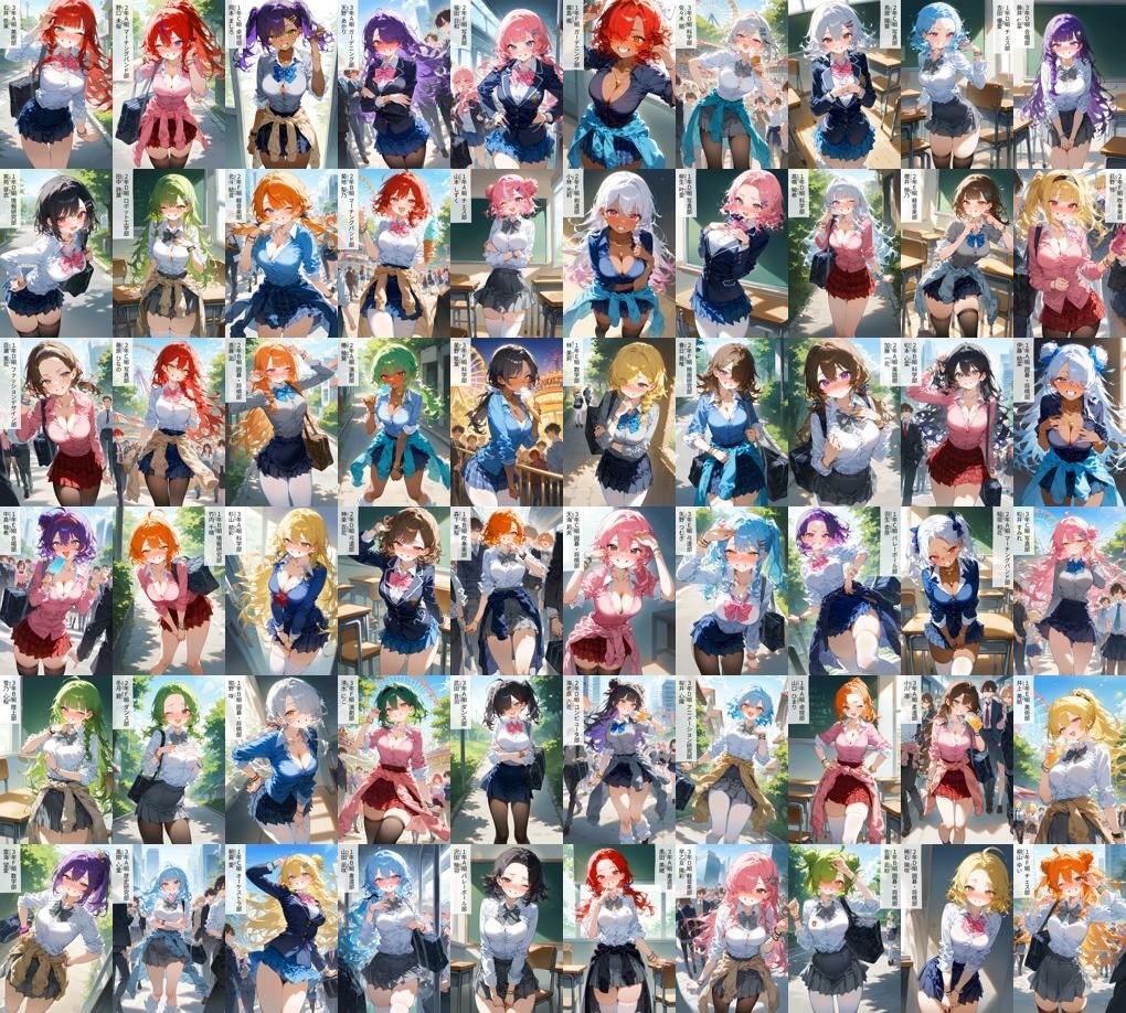 サンプル画像5:60キャラ 制服JK 即オチ2コマ 7b1v(事務びーむ) [d_412273]