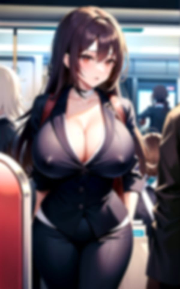 サンプル画像3:通勤中におっぱいをくれる痴女ママ(癒しの彼女たち) [d_412336]