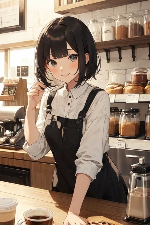 サンプル画像1:カフェ店員さんのえっちな画像(ニワトリドリーム(ニワドリ)) [d_412388]