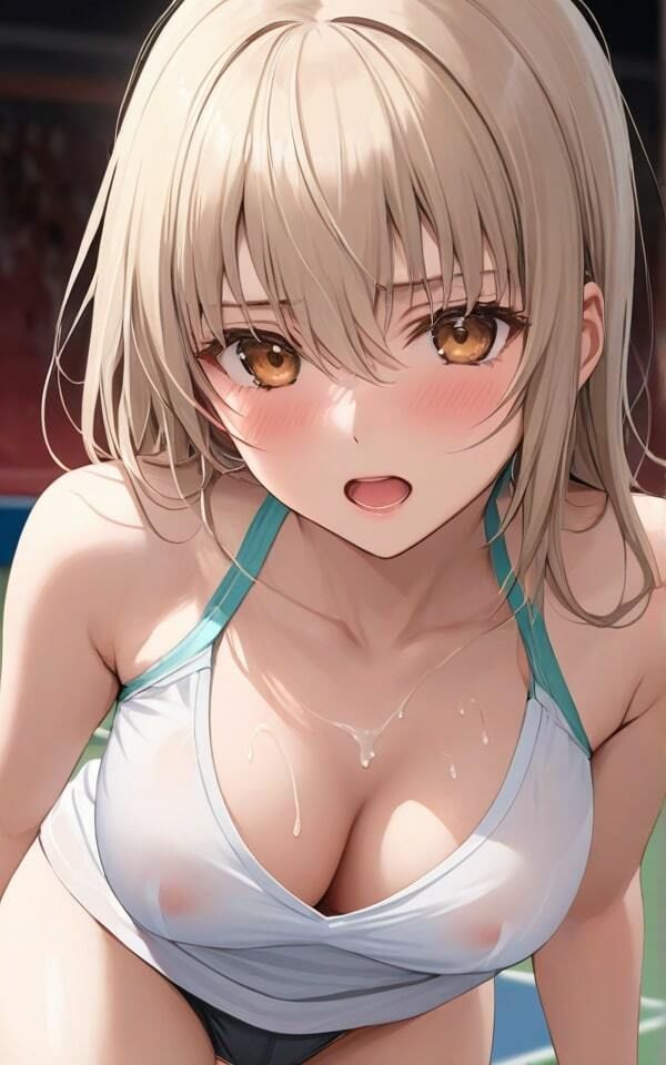 サンプル画像2:憧れの先輩と特訓中に ちょっと服すけてるけど見ないでね！(ぷりぷりムチムチ研究所) [d_412433]