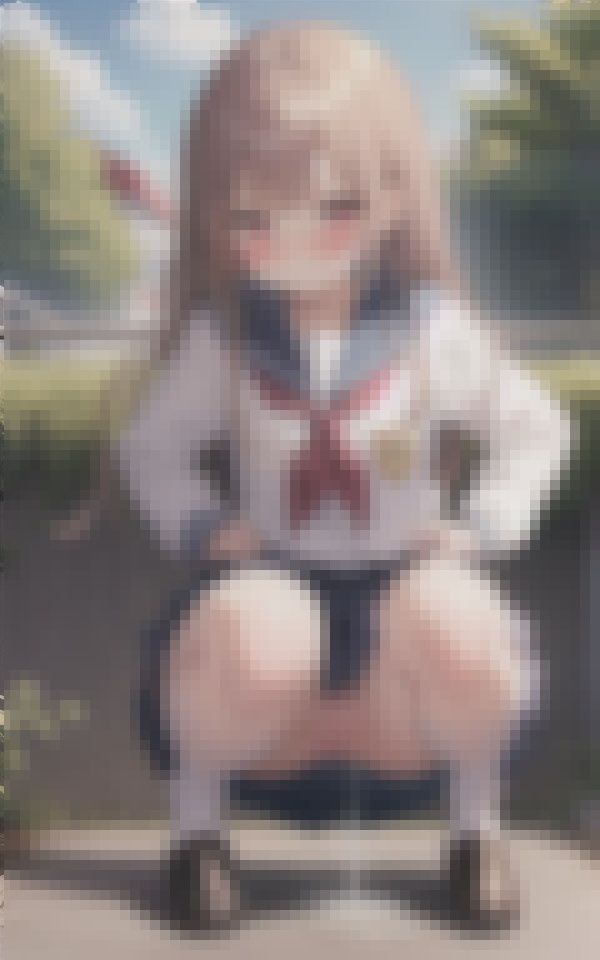 サンプル画像4:奇跡の現場に遭遇したボクは気づいたらスマホで撮影していた激カワ少女の野外おしっこおもらし100連発(mion) [d_412484]