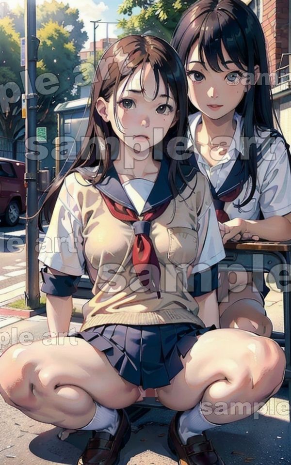 サンプル画像6:制服JKと援交スペシャル！パンツを見せておまんこをくぱぁして開脚する100連発！(根暗のよりどころ) [d_412487]