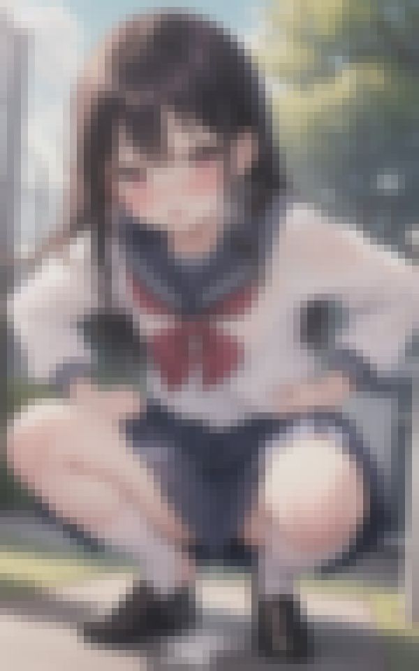 サンプル画像1:※激カワ少女たちが野外でおもらししているだけの作品です。同じ性癖の方のみご覧下さい。(aiの本棚) [d_412491]