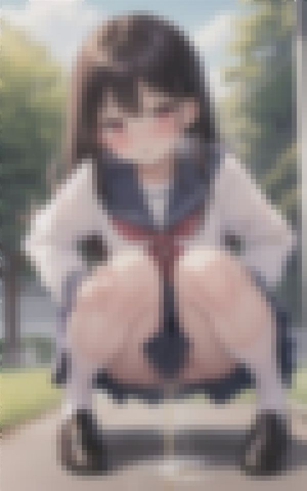 サンプル画像2:※激カワ少女たちが野外でおもらししているだけの作品です。同じ性癖の方のみご覧下さい。(aiの本棚) [d_412491]