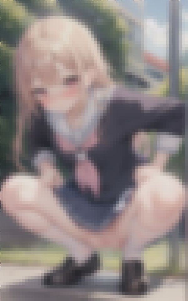 サンプル画像4:※激カワ少女たちが野外でおもらししているだけの作品です。同じ性癖の方のみご覧下さい。(aiの本棚) [d_412491]