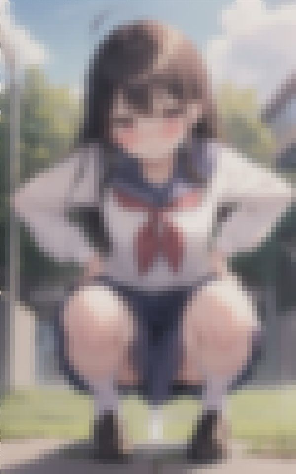 サンプル画像5:※カワイイ女の子たちが野外でおもらしをしているだけの作品です。ご理解頂ける方のみご覧下さい。(TKサークル) [d_412495]