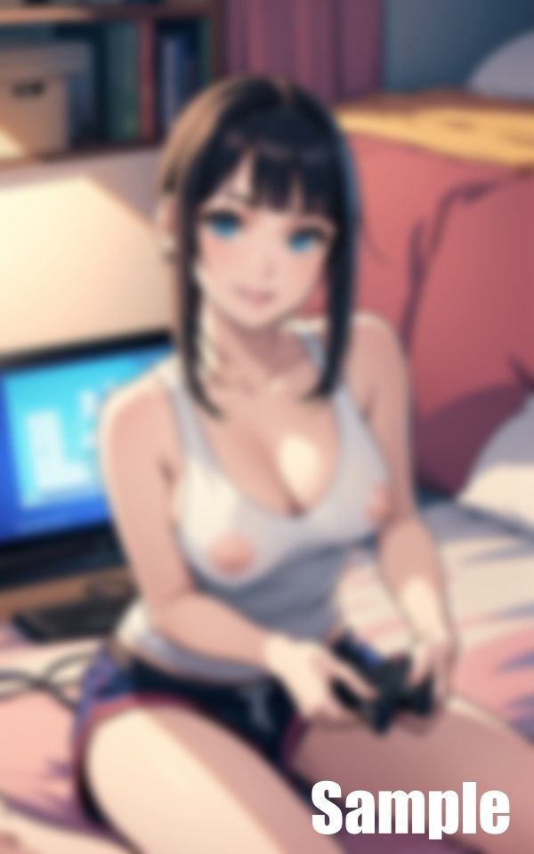 サンプル画像1:ゲーム配信者(にゅるばーな) [d_412839]