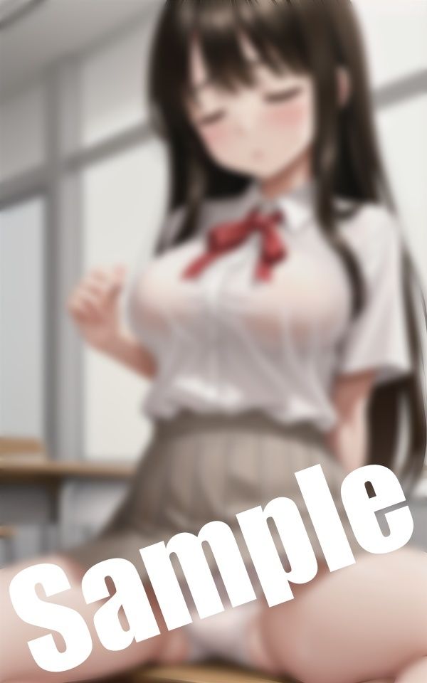 サンプル画像1:巨乳美少女のパンツ見放題〜放課後の教室で淫らな姿に…(エロ見放題タイム) [d_412862]