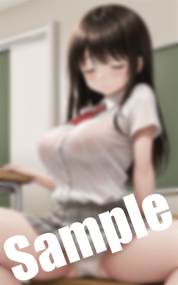 サンプル画像4:巨乳美少女のパンツ見放題〜放課後の教室で淫らな姿に…(エロ見放題タイム) [d_412862]