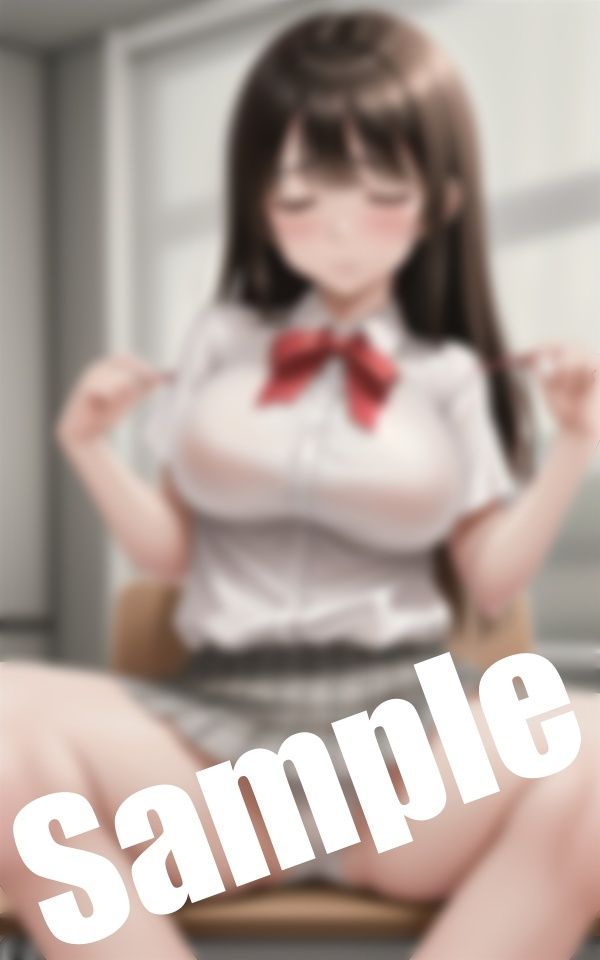 サンプル画像5:巨乳美少女のパンツ見放題〜放課後の教室で淫らな姿に…(エロ見放題タイム) [d_412862]