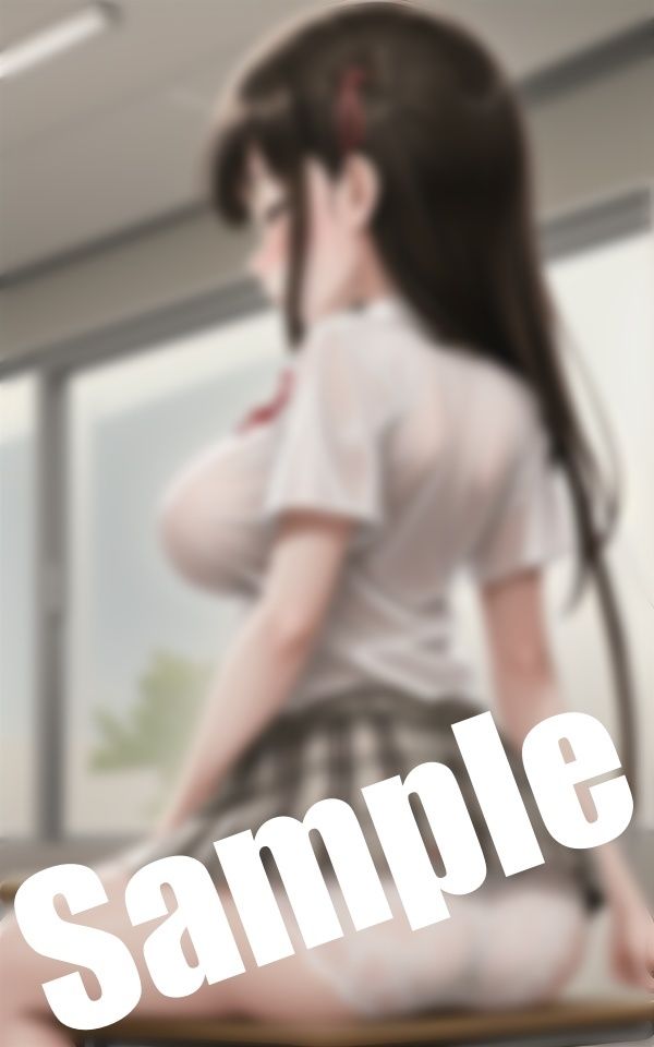 サンプル画像6:巨乳美少女のパンツ見放題〜放課後の教室で淫らな姿に…(エロ見放題タイム) [d_412862]