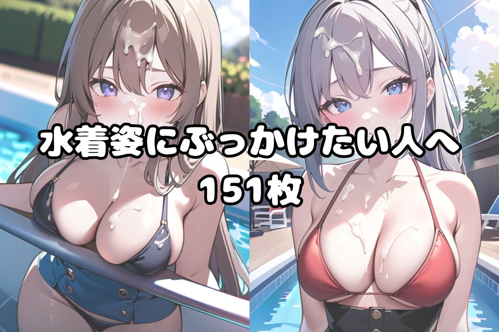 サンプル画像1:彼女の水着姿に興奮してぶっかけちゃった(彩風  咲) [d_412886]