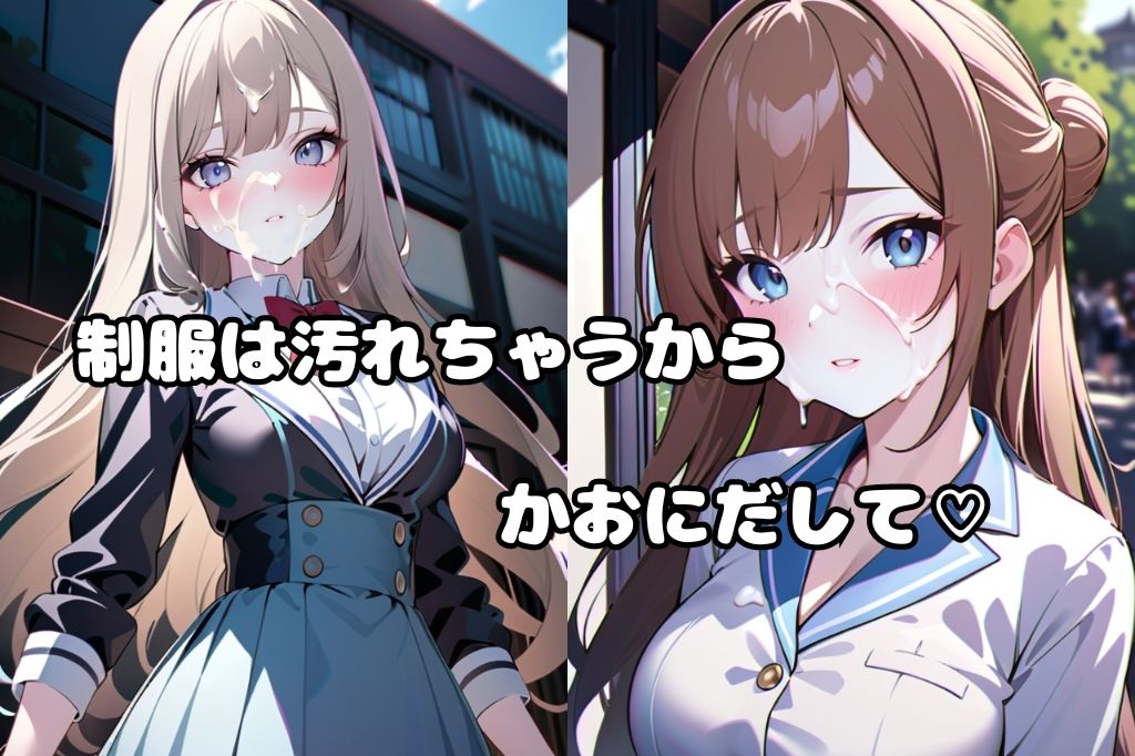 サンプル画像2:制服JKにぶっかけvol.2(彩風  咲) [d_412898]