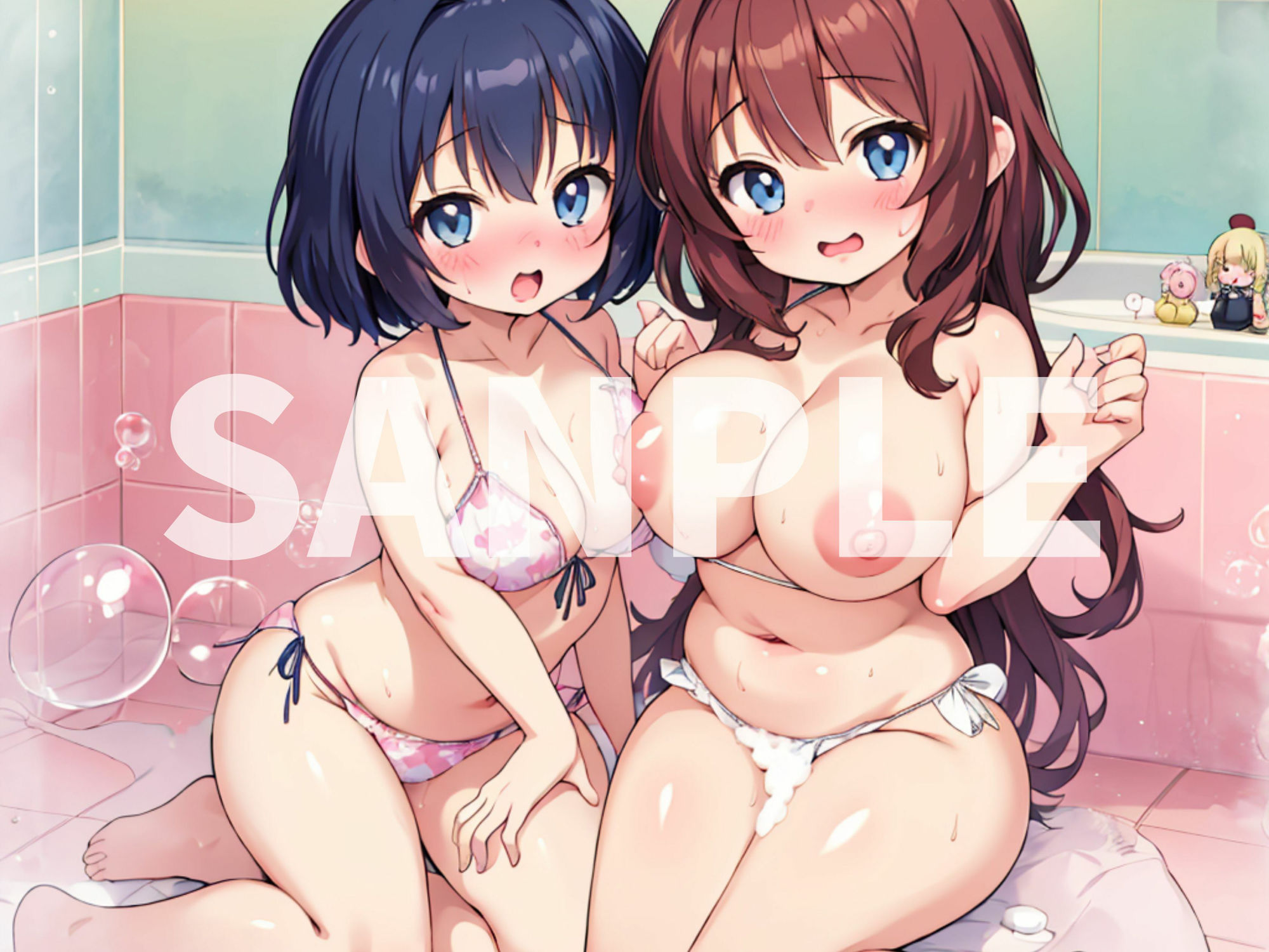 サンプル画像4:ロリ巨乳のハーレムソープしちゃうぞっ(your diary) [d_412927]