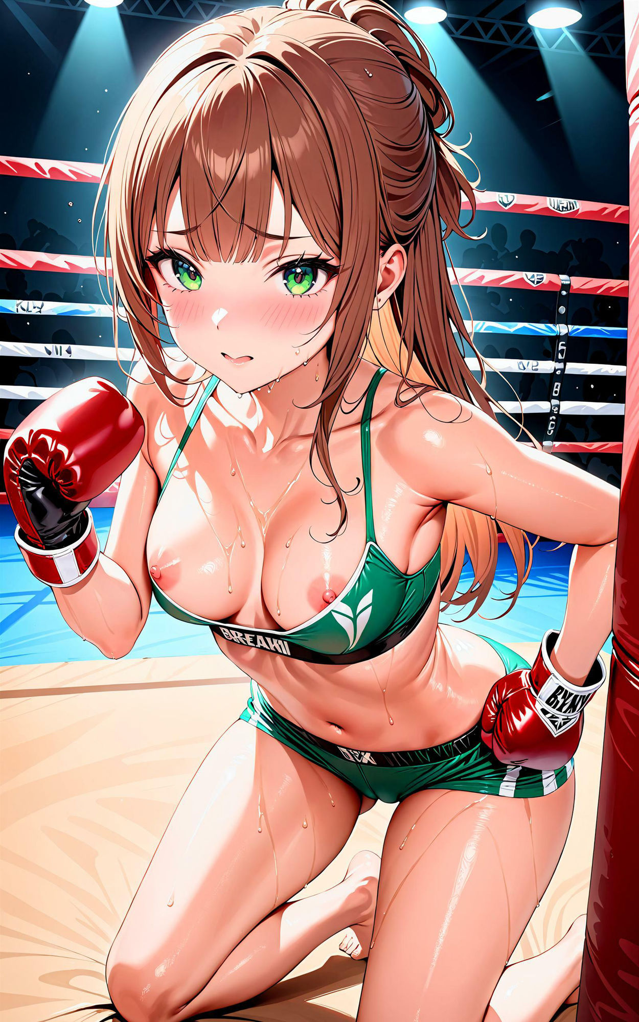 サンプル画像1:【R-18】エチエチボクシング部（上級生）-試合後の汗だく女子と深夜の秘密特訓！-(BETA) [d_412928]