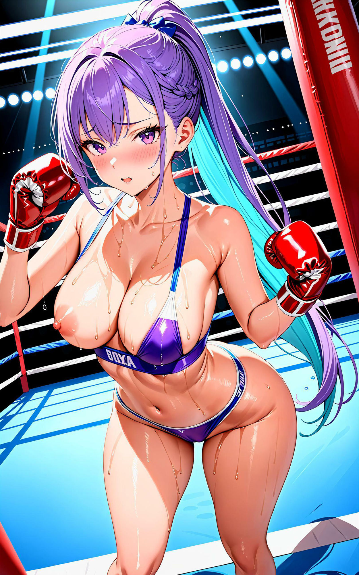 サンプル画像2:【R-18】エチエチボクシング部（上級生）-試合後の汗だく女子と深夜の秘密特訓！-(BETA) [d_412928]