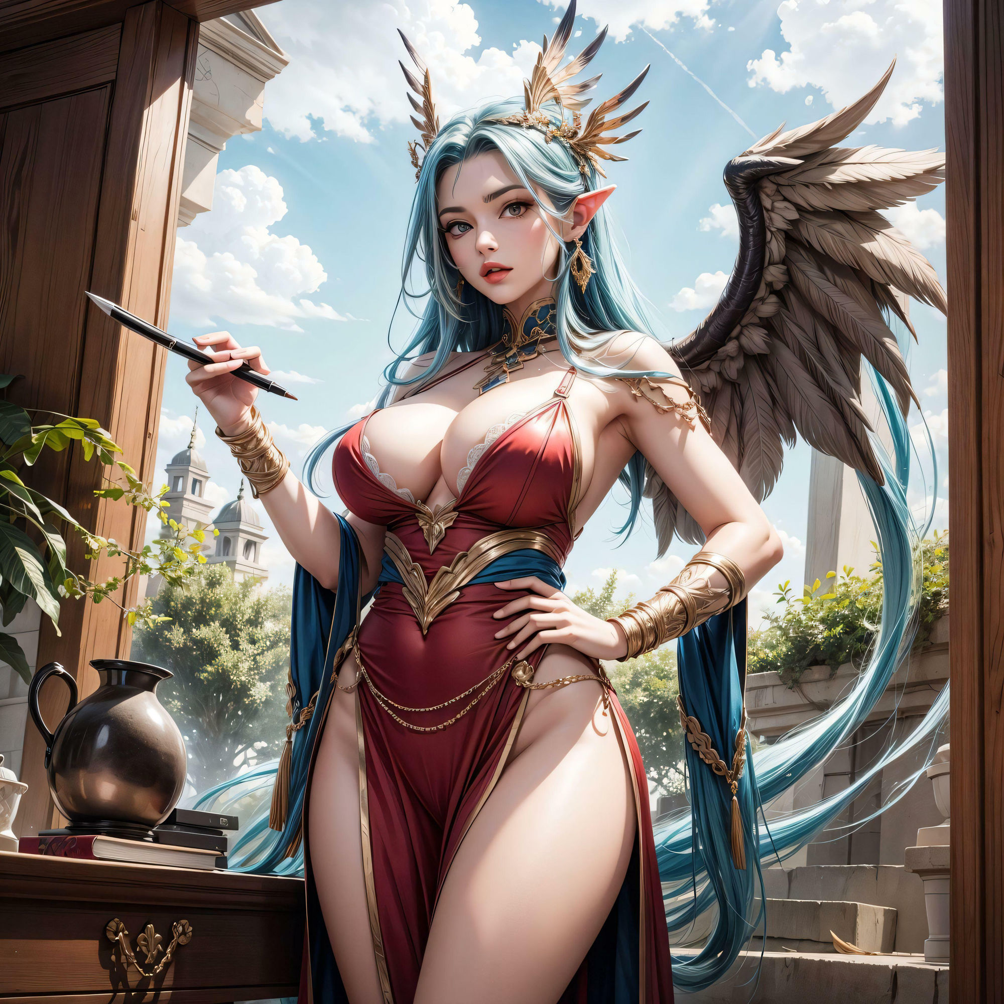 サンプル画像2:羽人の世界(おとぎばなしのかぎしっぽ) [d_412946]