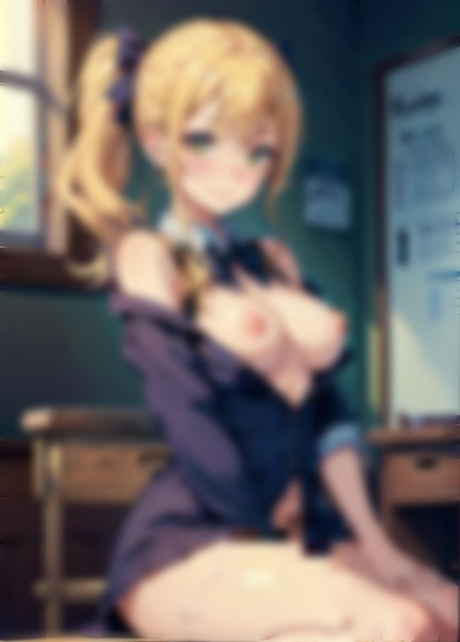 サンプル画像1:教室で裸になって…変態露出(変態女神) [d_412969]