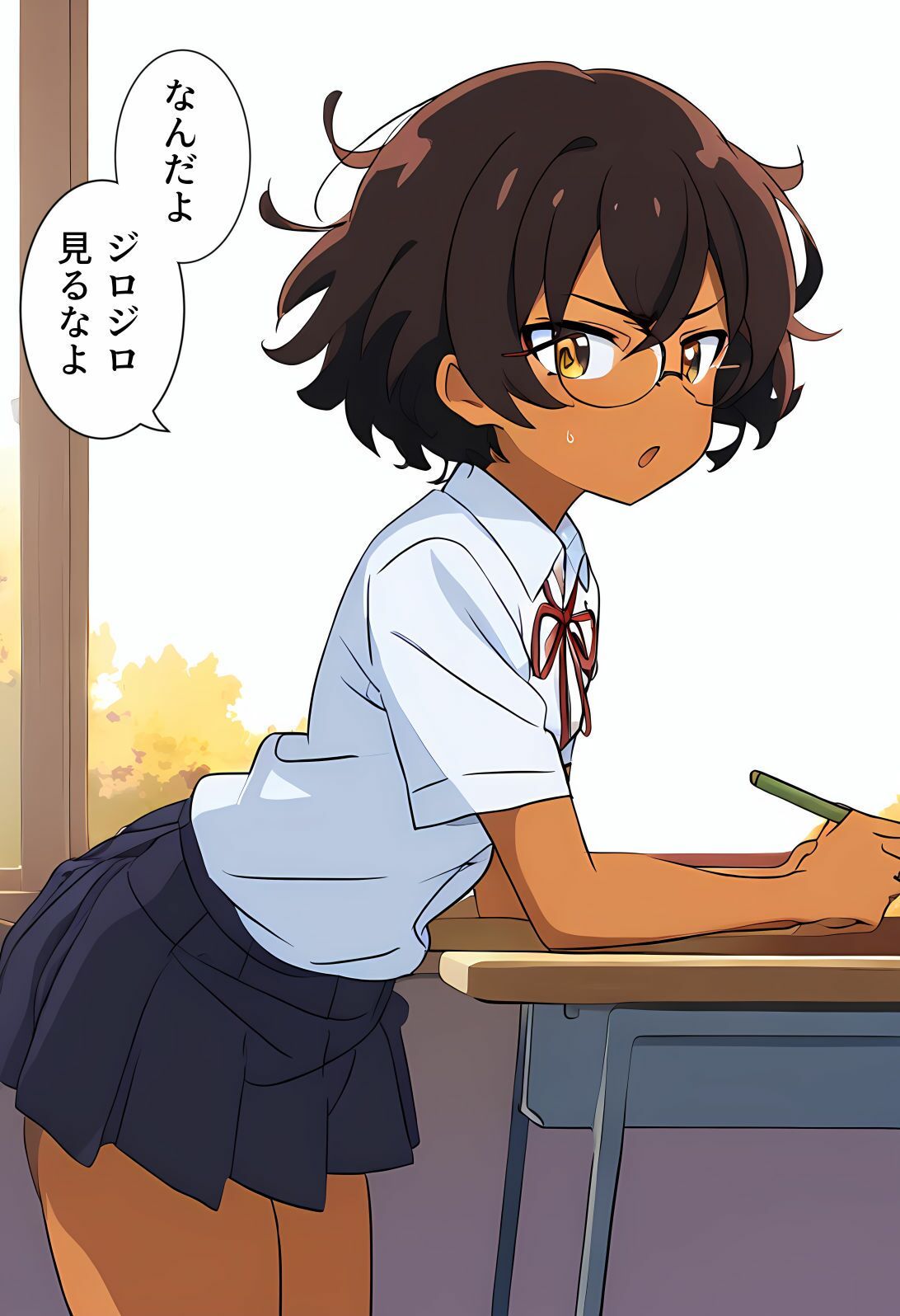 サンプル画像1:先輩彼女の初心者エッチ(褐色眼鏡工房) [d_413111]