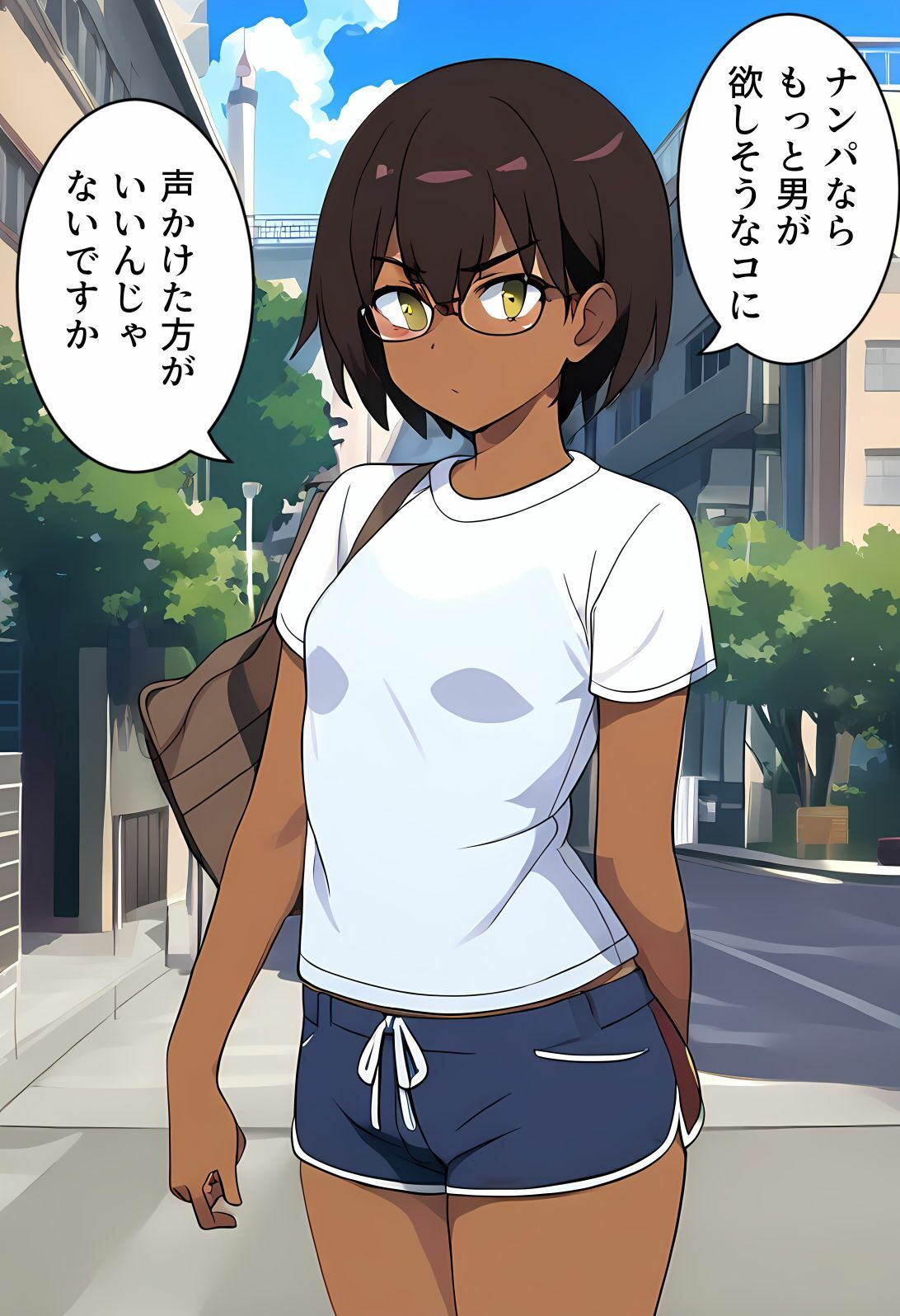 サンプル画像3:先輩彼女の初心者エッチ(褐色眼鏡工房) [d_413111]