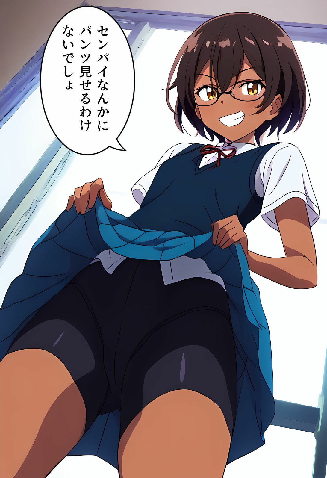 サンプル画像5:先輩彼女の初心者エッチ(褐色眼鏡工房) [d_413111]