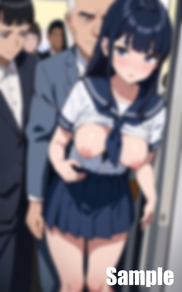 サンプル画像4:女学生の通学電車内での日常風景(にゃりきち) [d_413210]