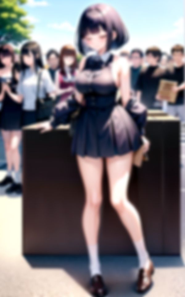 サンプル画像4:公の場露出？(深淵AI秘宝館) [d_413216]