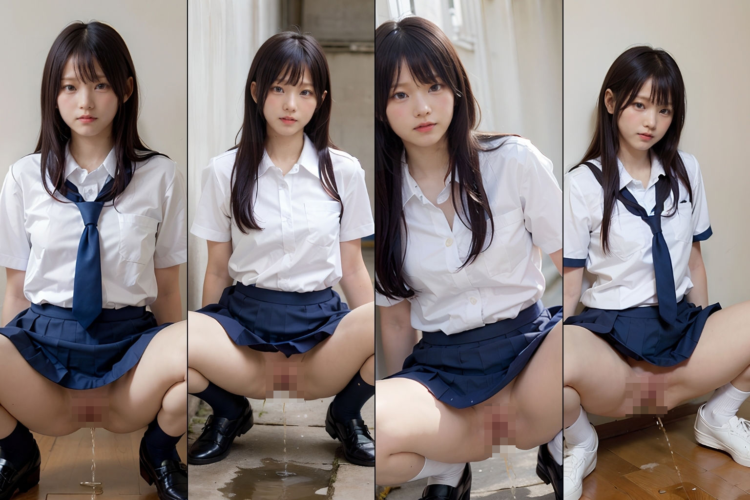 サンプル画像6:女子校生 写真館(AI販売プロジェクト) [d_413398]