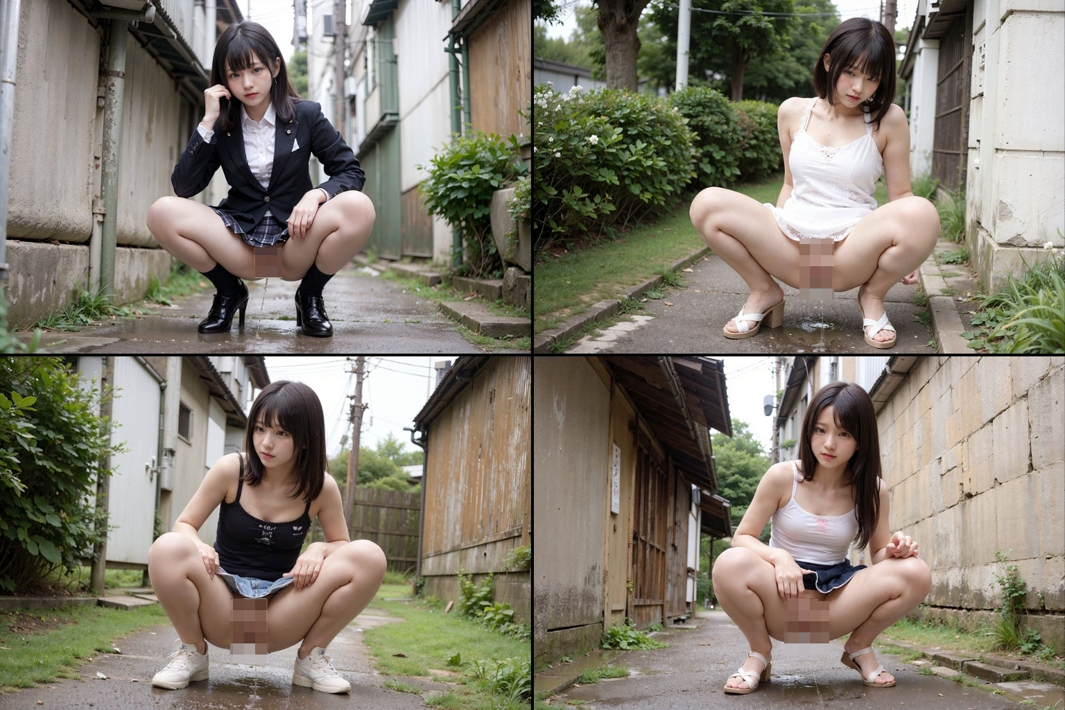 サンプル画像4:野外放尿 写真集(AI販売プロジェクト) [d_413507]