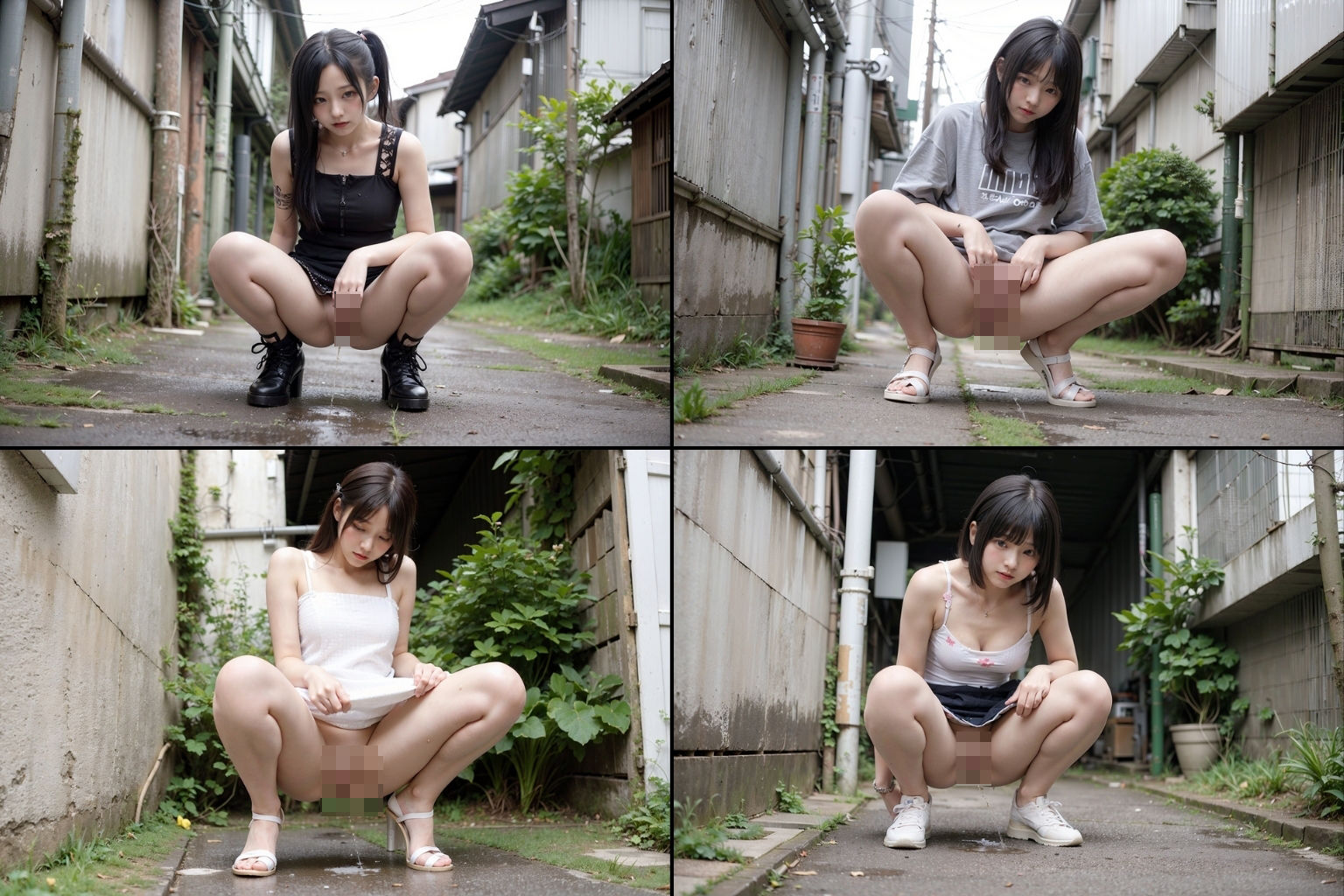 サンプル画像6:野外放尿 写真集(AI販売プロジェクト) [d_413507]