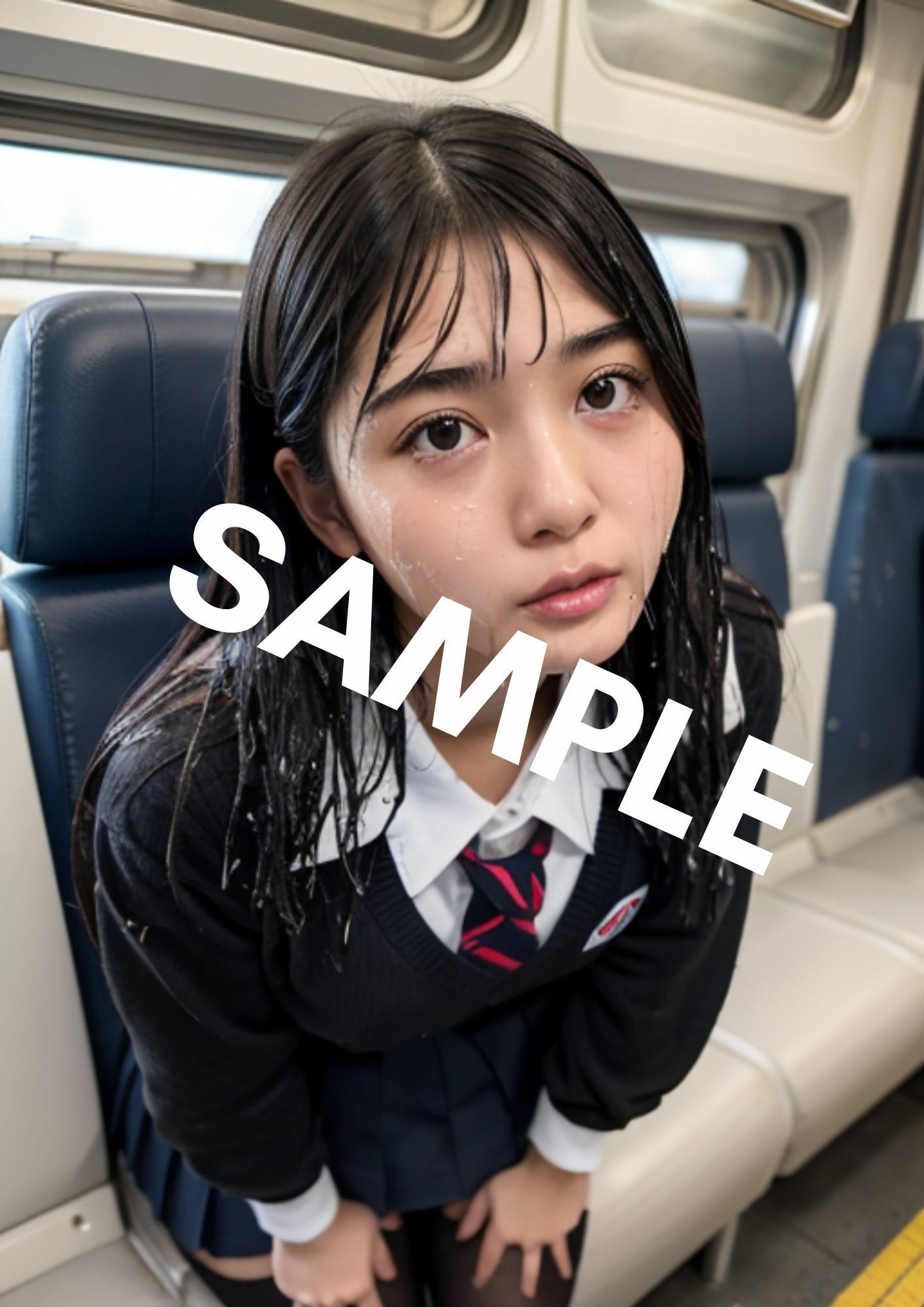 サンプル画像1:濡れている女子校生(AIアリス) [d_413511]