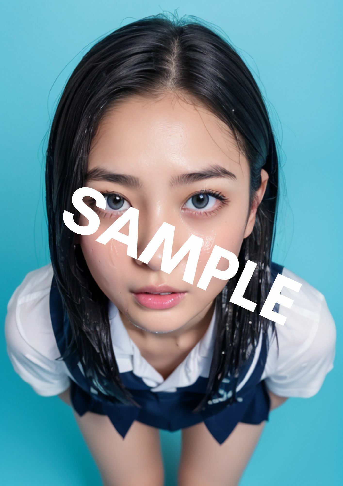 サンプル画像6:濡れている女子校生(AIアリス) [d_413511]