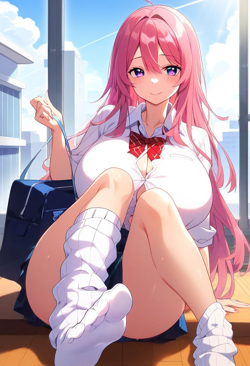 サンプル画像5:ニーソックスJK(AI美女のぬくもり) [d_413512]