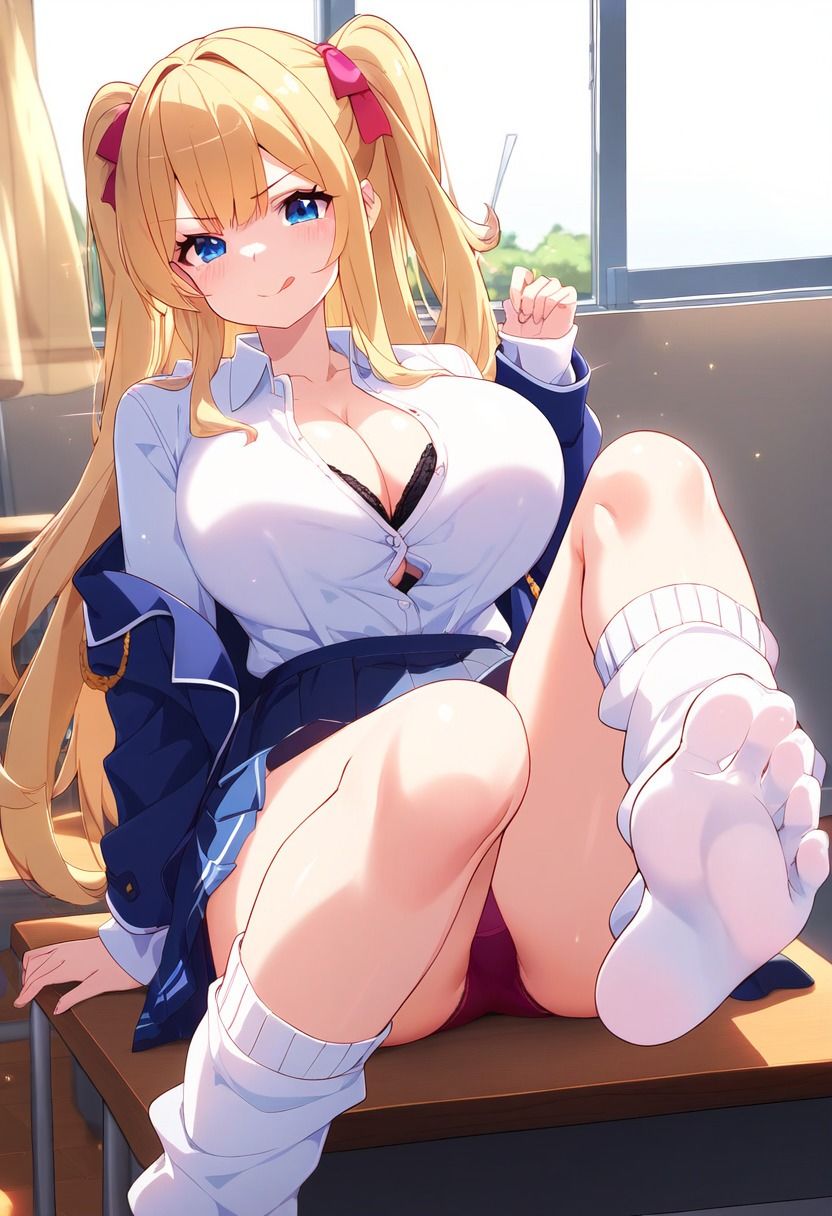 サンプル画像6:ニーソックスJK(AI美女のぬくもり) [d_413512]