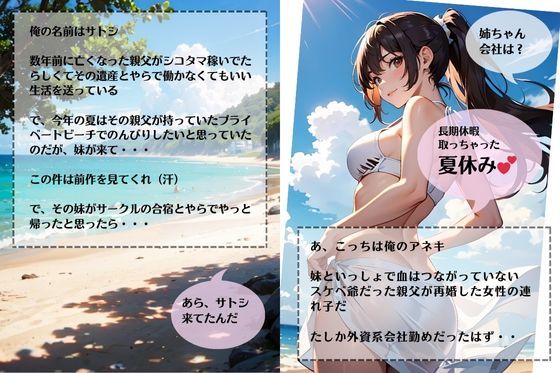 サンプル画像2:禁断の性欲/姉ちゃんとS●Xしちゃった件【プライベートビーチ編】(妄想映像部) [d_413513]