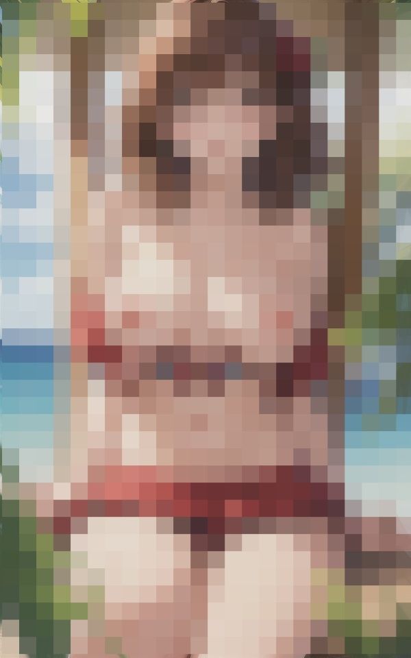 サンプル画像1:灼熱の海で…破廉恥露出〜エロすぎ水着美女(kirakiraAI) [d_413564]