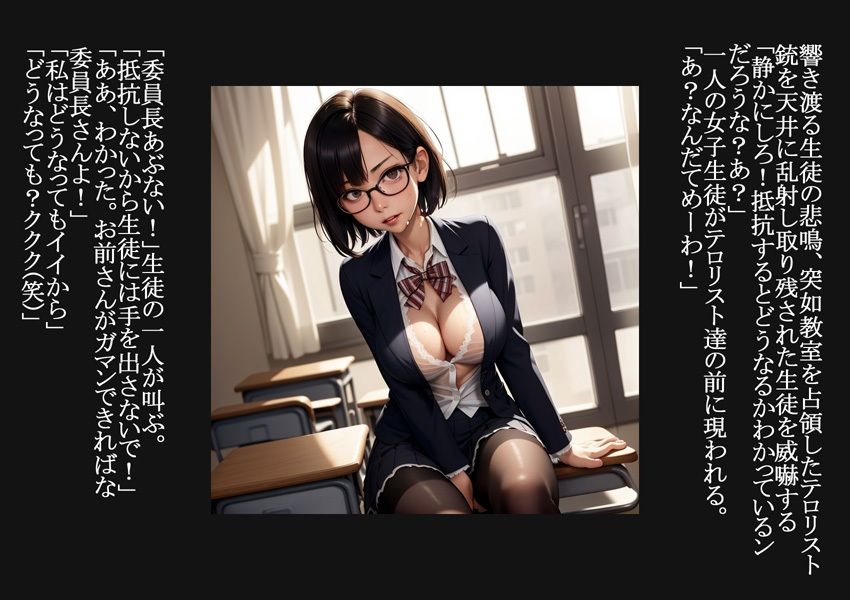 サンプル画像1:委員長は拘束されても抵抗する(爆破瓜脳サイト) [d_413565]