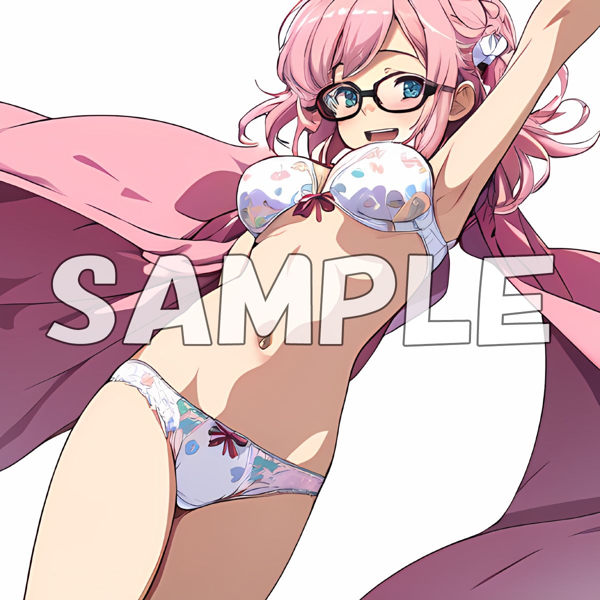 サンプル画像2:きまぐれ眼鏡ッ娘おぱんつ02(牡丹桜) [d_413579]