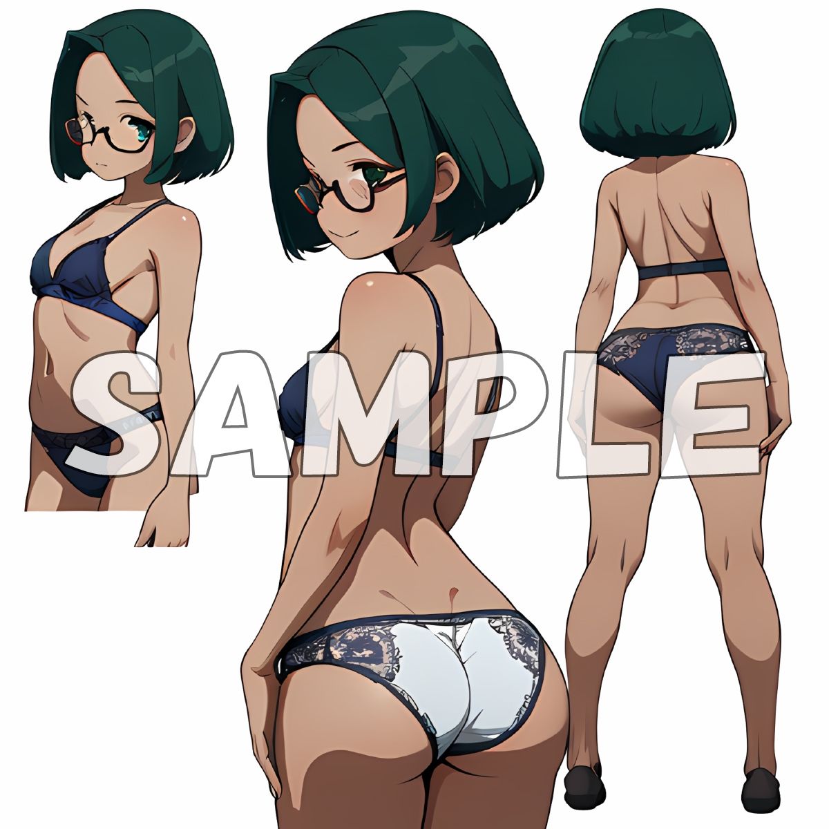 サンプル画像6:きまぐれ眼鏡ッ娘おぱんつ02(牡丹桜) [d_413579]