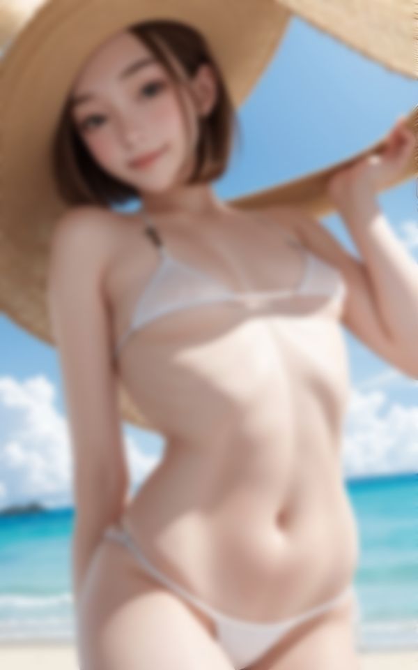 サンプル画像5:淫らなボディとエッチな水着で男を虜にする淫乱白ギャル画像集(美女AI製作LaBO) [d_413587]