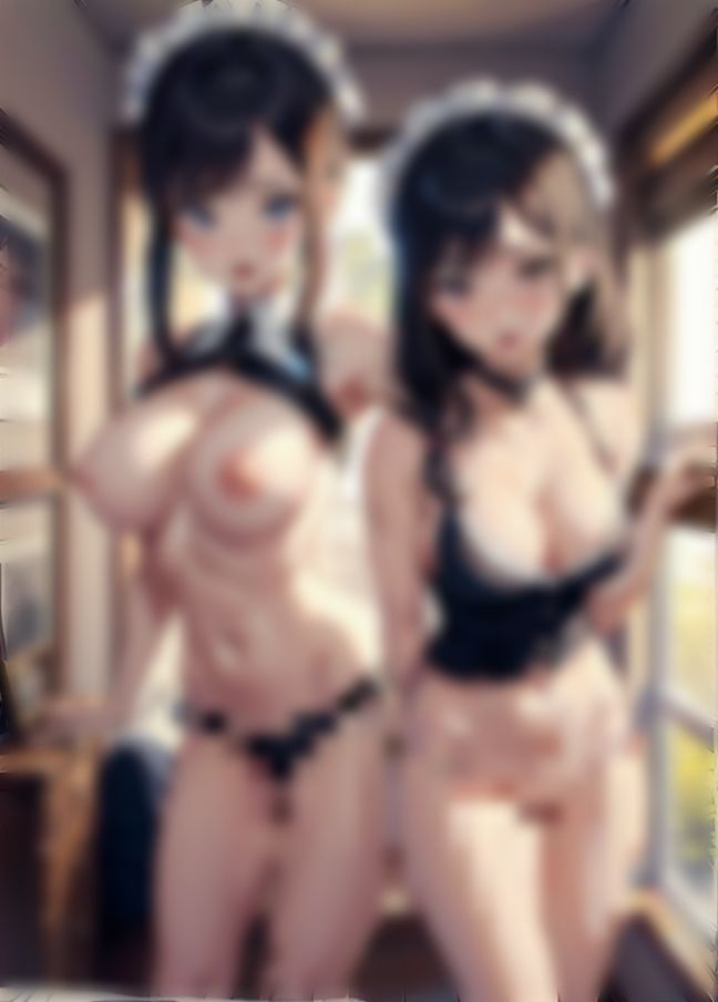 サンプル画像1:性欲が強すぎるメイドはお仕事中からSEXしたいアピール！(イクイクAI) [d_413608]