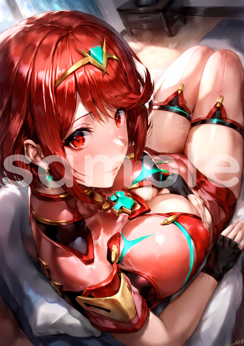 サンプル画像4:『ホムラ』ゼノ〇レイド 【CG集】(MOD@AIイラスト) [d_413626]