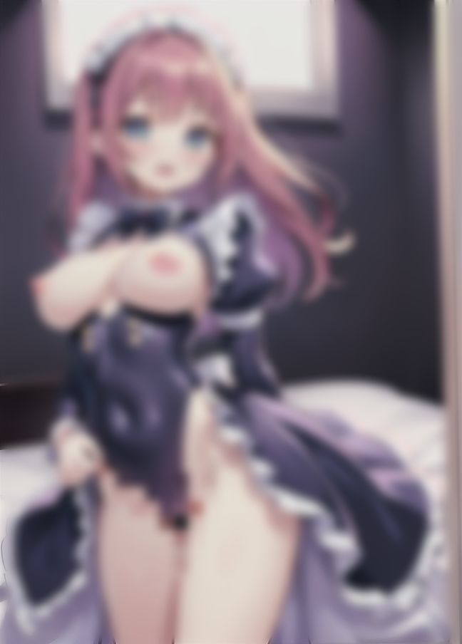 サンプル画像4:メイドさんい無許可中出し！メイド服がはだけまくりの痴女メイド(変態マン) [d_413632]