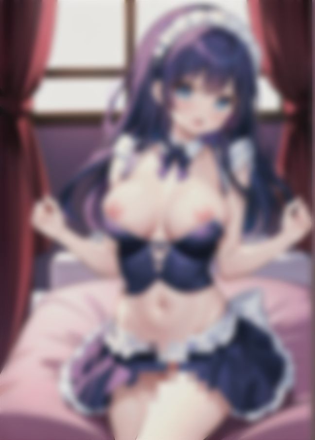 サンプル画像6:メイドさんい無許可中出し！メイド服がはだけまくりの痴女メイド(変態マン) [d_413632]