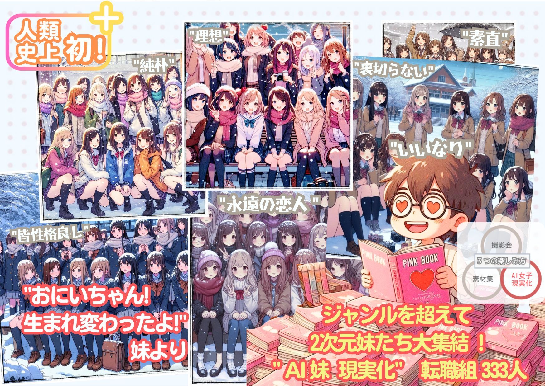 サンプル画像3:人類史上初！前代未聞の333人！妹シリーズdebut-お兄ちゃんのためだからね！ 妹より- 第1弾s2「クラスで1番の女の子の裸だけが拝める」Xデー到来！！(k.AI World) [d_413714]