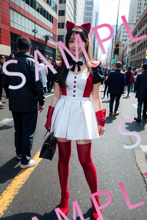 サンプル画像5:【AI美女プロンプト100選】コピーOK！AI制服図鑑 働く女性の華やか制服コレクション(極・AI女子プロダクション) [d_413800]