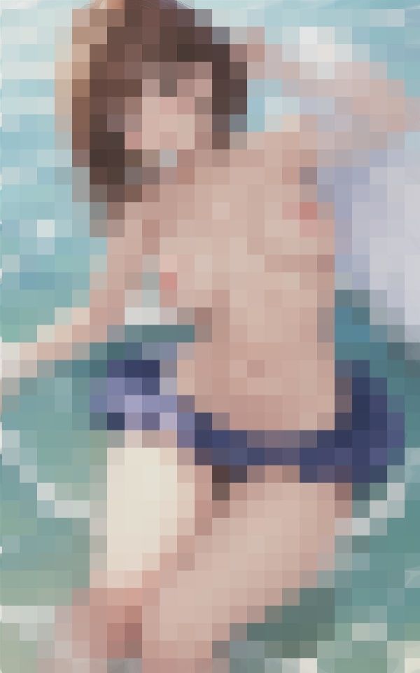 サンプル画像2:巨乳彼女 二人きりの浜辺で…(Rabbitラボ) [d_413805]