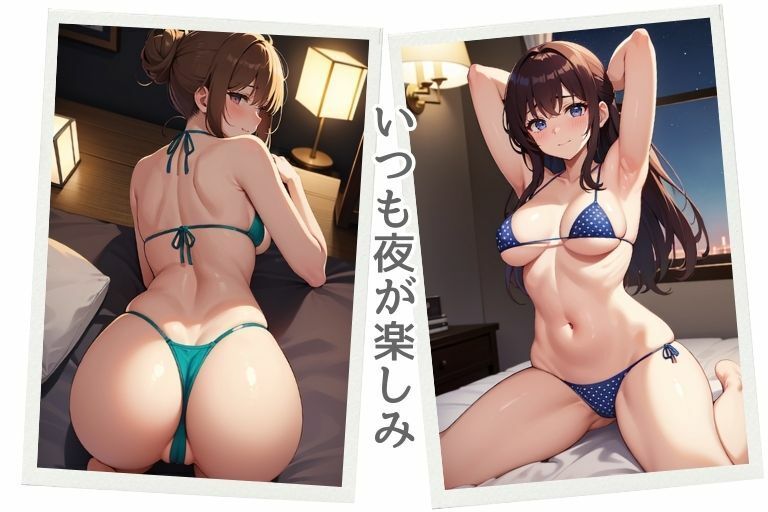 サンプル画像4:水着姿がエロすぎる爆乳彼女をたっぷり可愛がる(AIバブみ) [d_413869]